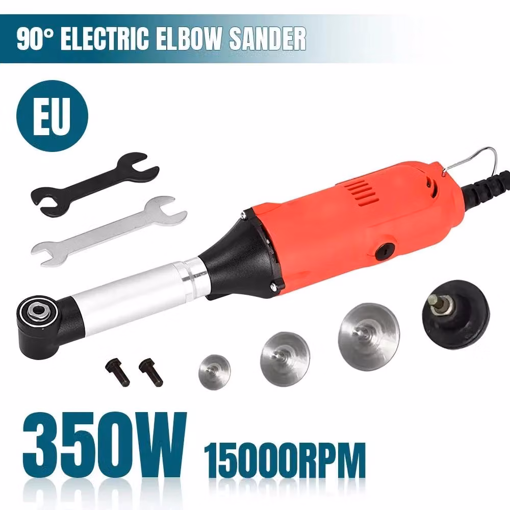 Levigatrice e lucidatrice elettrica angolare - 380 W - 6 velocità variabili - 15.000 giri/min - 220 V AC - Illuminazione a LED - Tipo B