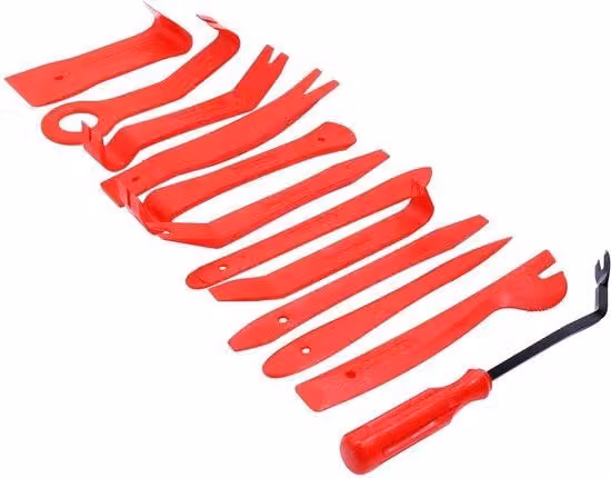 Set di prodotti per la rimozione dei rivestimenti per auto, rosso, 12 pezzi, utensili