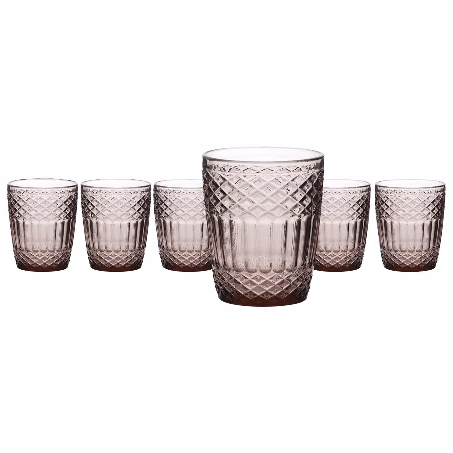 Set di 6 bicchieri da acqua in vetro Imperial Pink di Gusto Casa, capacità 300 ml