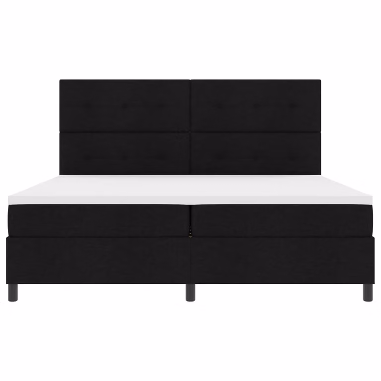 Letto a molle con materasso e illuminazione LED vidaXL, Nero, L/P/H: 200 x 200 x 203 cm