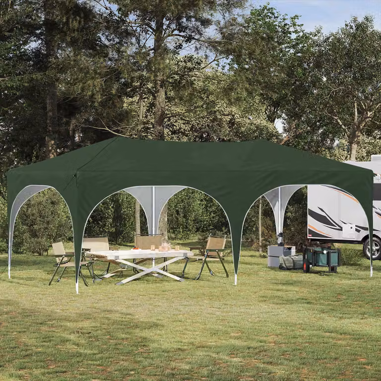 Maison Exclusive - Tenda pop-up per feste, dimensioni 575 x 288 x 245 cm, colore verde, realizzata in tessuto Oxford