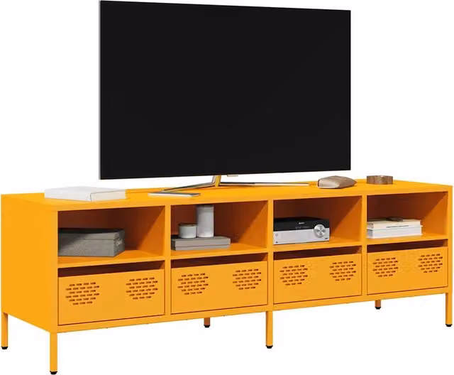 Mobile TV Giallo Senape 135x39x43,5 cm in Acciaio 851331