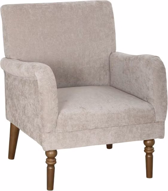 Poltrona ¨C Minimal ¨C Tessuto Grigio, Legno