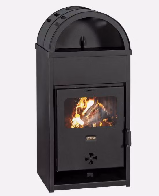PRITY KDK, Stufa a legna con parte superiore arcuata, 9,3 kW, Classe A+, Ø 130 mm