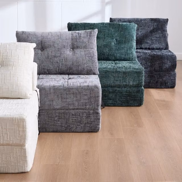 Divano Letto Pieghevole con Cuscini ¨C MINIMAL ¨C Materasso Foldable, Sofa da Terra