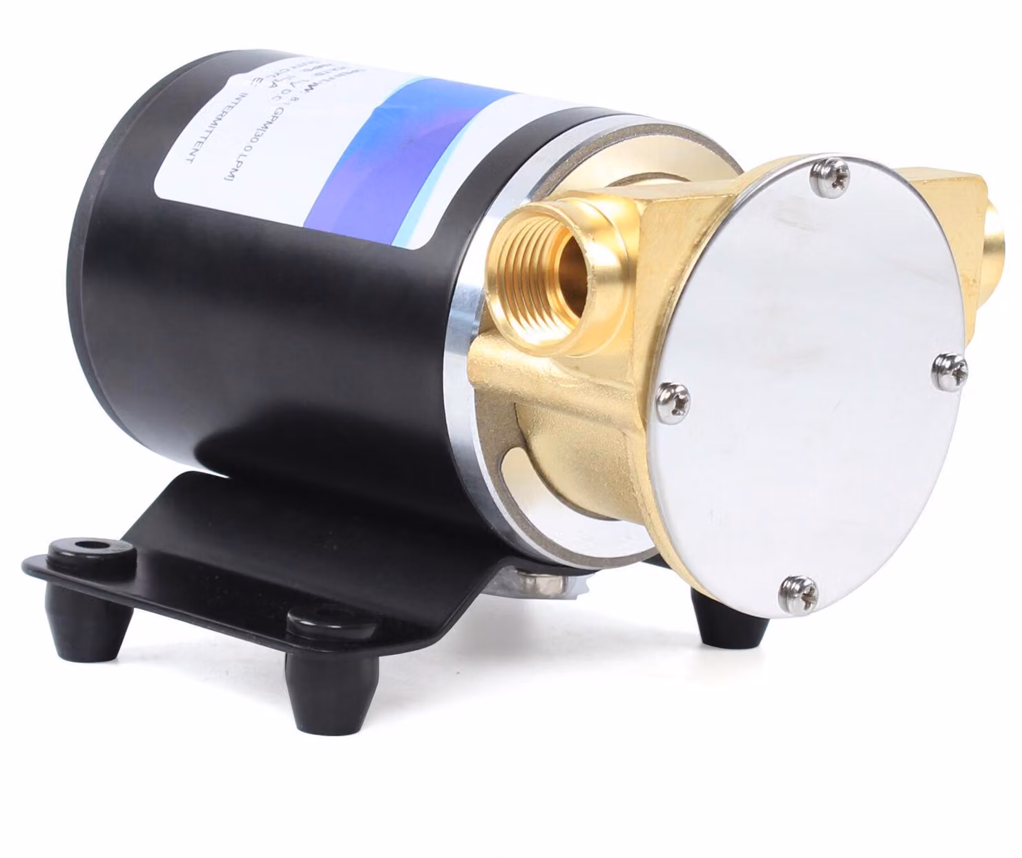 Pompa dell'acqua elettrica a 12V - Pompa di sentina autoadescante - Capacità di 30 litri al minuto - Colore nero