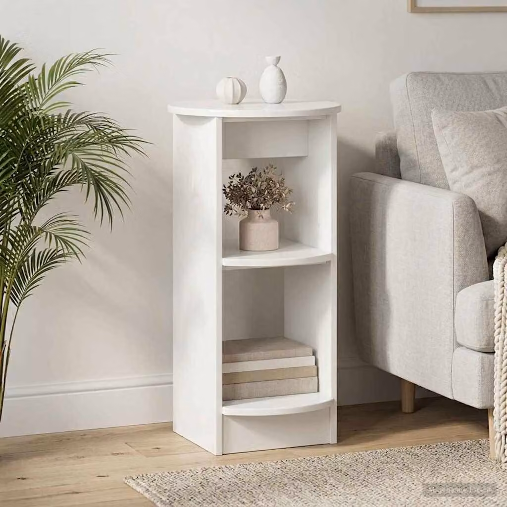 Mobile laterale vidaXL Bianco Lucido in MDF per soggiorno e ingresso L 75 x P 40 x H 40 cm