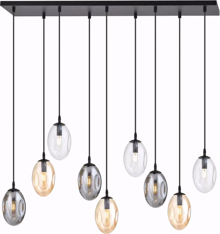 Lampadario Emibig 9xE14 10W ASTRAL 9 paralumi multicolori 1268/9M1