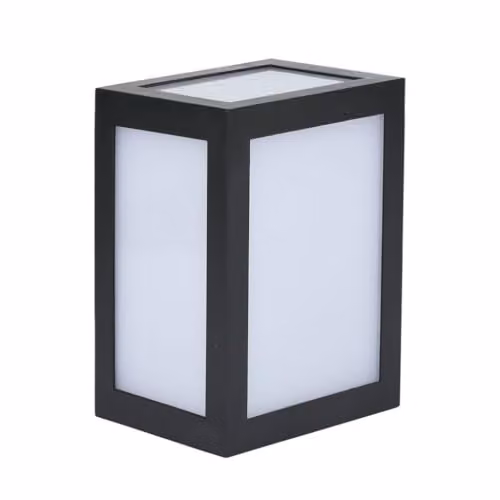 V-TAC Lampada LED da Muro a Lanterna 12W Quadrata Colore Nero 3000K IP65