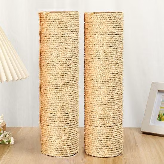 Palo di ricambio in sisal per palo per granchi: diametro 6 cm - lunghezza: 44 cm, colore: naturale