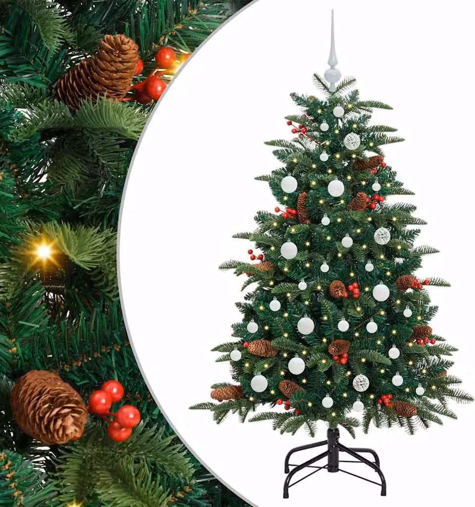 Albero di Natale artificiale con 150 LED Verde 150 cm