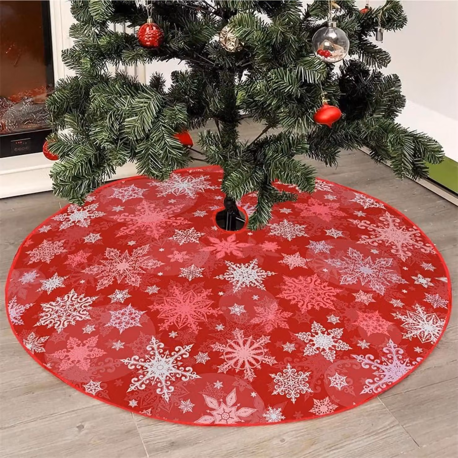 Decorazione per albero di Natale, colore bianco, 90 cm