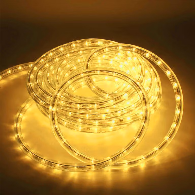 Striscia luminosa a LED, 14 metri, 504 LED, luce bianco caldo, grado di protezione IP65, per interni ed esterni