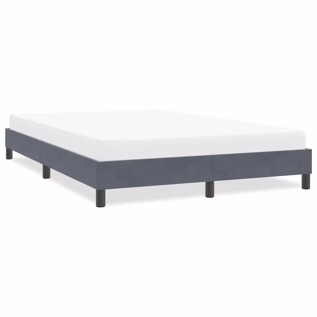 vidaXL Giroletto in Velluto Grigio senza Materasso L: 140 cm, P: 213 cm