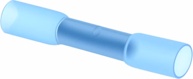 Connettori a spina isolati con guaina termorestringente, codifica cromatica DIN Sezione 1,5 mm² - 2,5 mm² blu, trasparente - 1