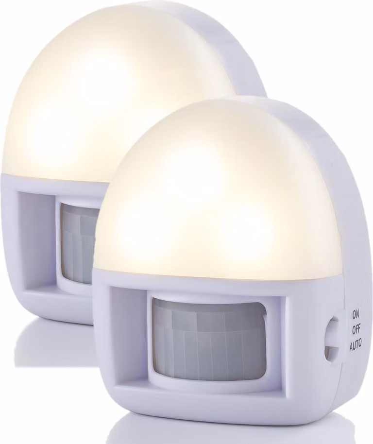 Set di 2 lampade notturne con sensore di movimento (a batterie)