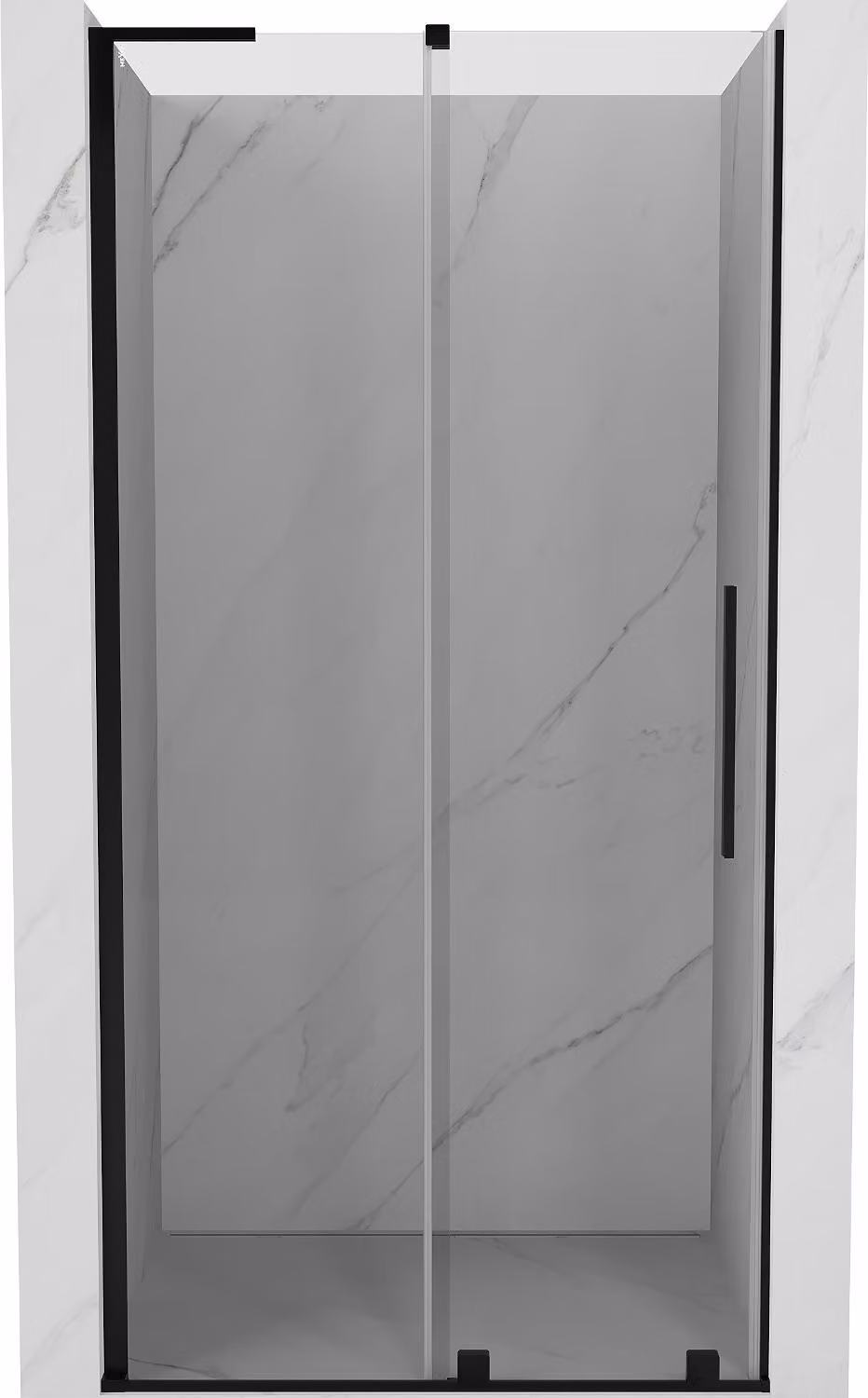 Mexen Velar L porta doccia scorrevole 100 cm, trasparente, nero - 871-100-003-01-70
