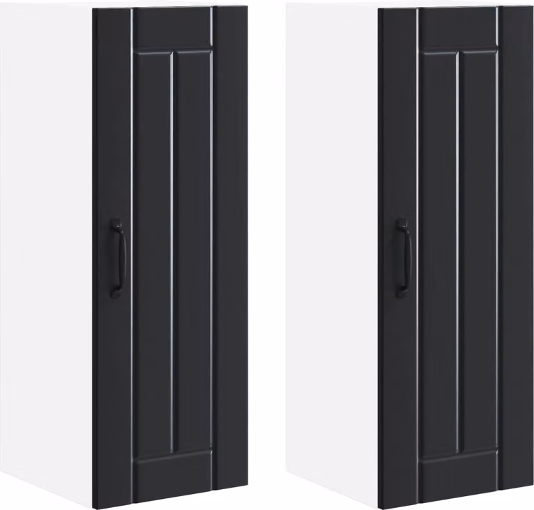 Armadietto a muro LUCCA 2 pcs Nero 30 x 31 x 80 cm