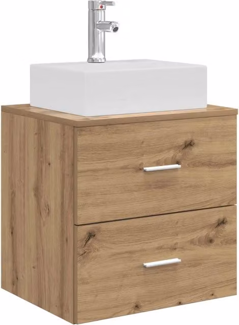 Mobile Lavabo | Armadio Lavabo da Parete Rovere Artigianale 49,5 x 41 x 62,5 cm