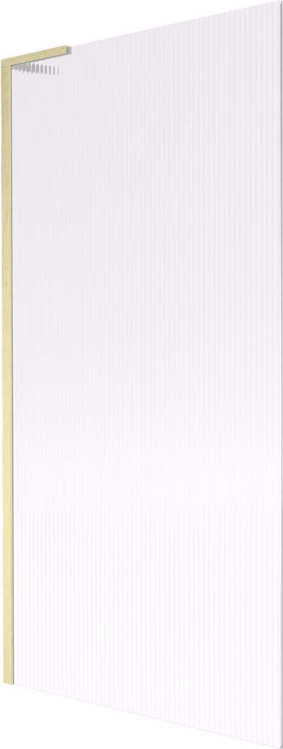 Mexen Next L paratia per vasca da bagno a 1 anta 90 x 150 cm, strisce, oro spazzolato - 895-090-000-03-09-55
