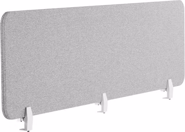 Pannello Divisorio Fonoassorbente Beliani in Plastica PET Grigio, L: 180 cm, P: 40 cm