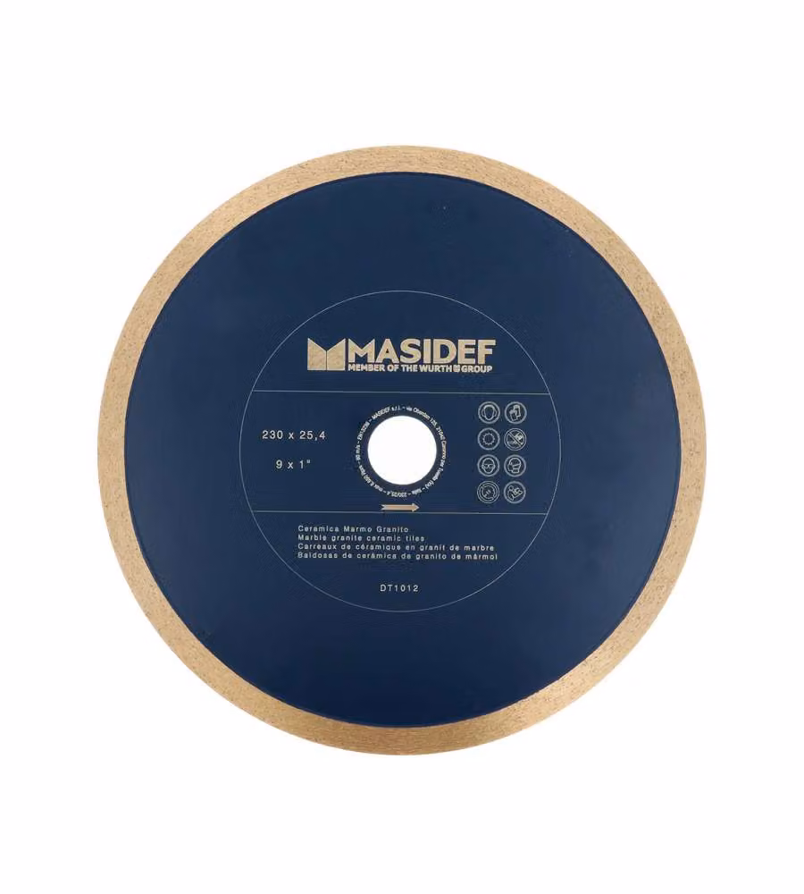 Disco da taglio 230X1,7MM diamantato con corona a lama continua per ceramica