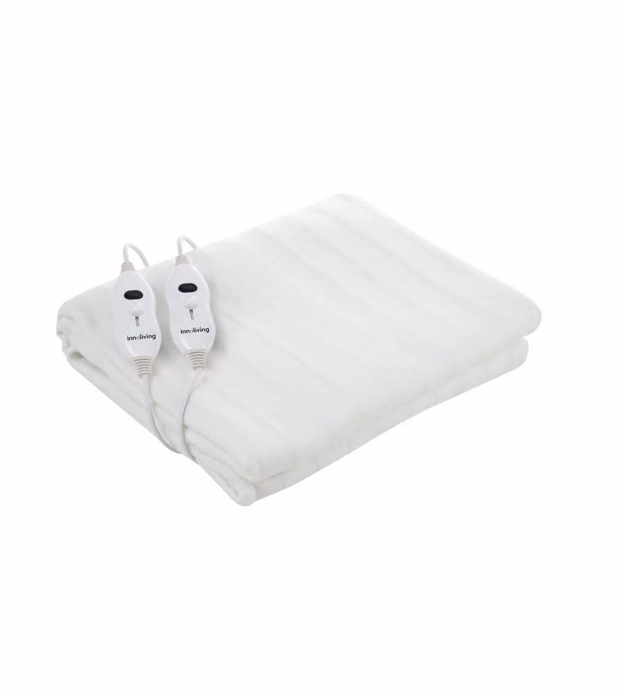 Innoliving Scaldaletto Matrimoniale Poliestere Bianco 160x140 cm