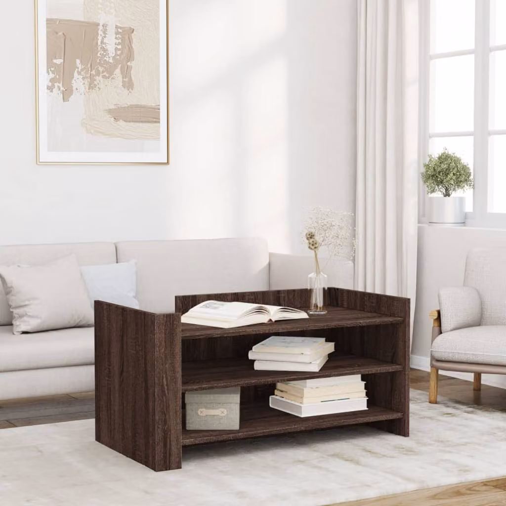 Tavolino da salotto vidaXL in legno rovere marrone L: 100 cm, P: 50 cm, H: 50 cm