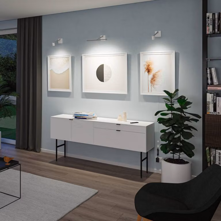 Paulmann Assistance Xana Lampada per quadri, supplemento Xana, dimmerabile, Alluminio / Grigio / Zincato, Soggiorno / Sala da pranzo, Alluminio, Applique