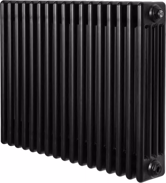 Radiatore Tradizionale 4 Colonne Orizzontale Riscaldamento Nero 600x785 mm