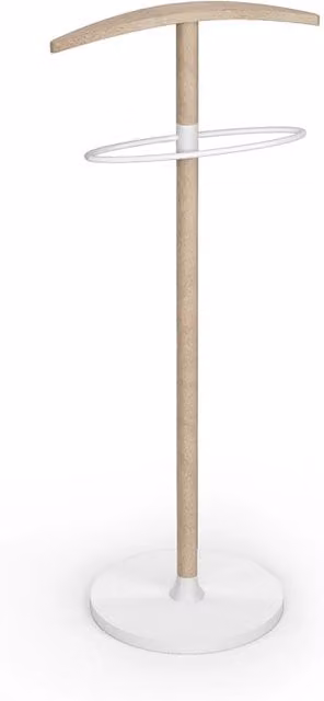 Servomuto Herdasa in faggio e metallo, finitura rovere e bianco, L: 109 cm, P: 46 cm, H: 34 cm