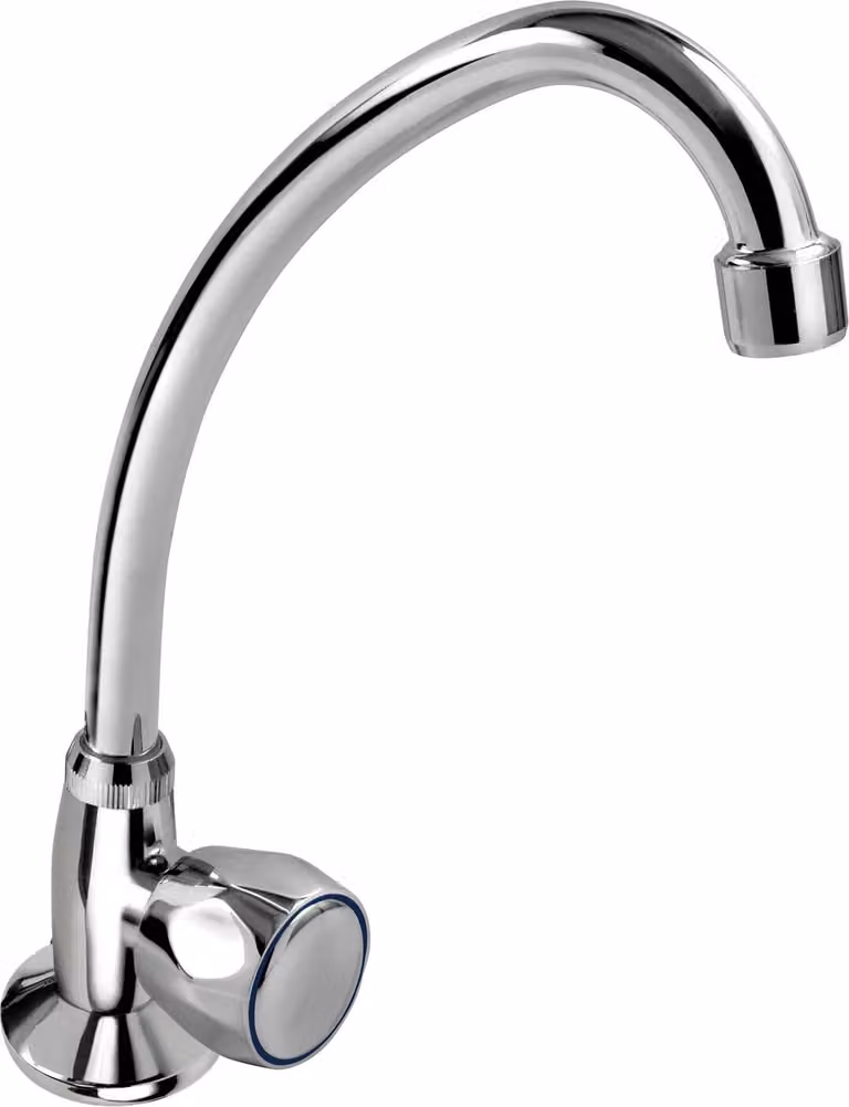Rubinetto da lavabo a colonna BALLETTO, per acqua fredda, cromo, valvola in Vetroceramica