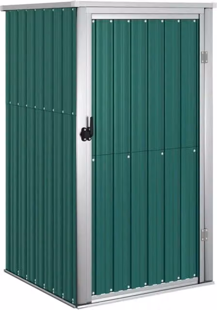 Casetta da giardino e ripostiglio esterno in acciaio zincato verde L 88 cm x P 89 cm x H 161 cm