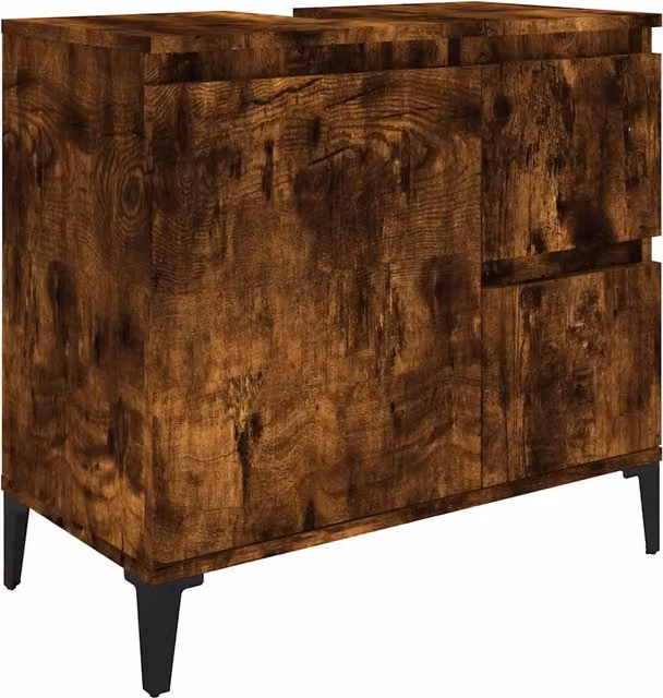 Armadietto da bagno rovere fumo 65 x 33 x 60 cm pratico contenitore design moderno in legno multistrato rovere fumo 02_0048418