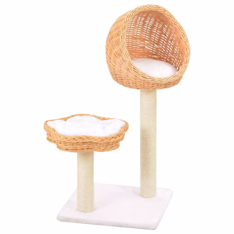 vidaXL Tiragraffi per gatti Sisal Legno di salice naturale