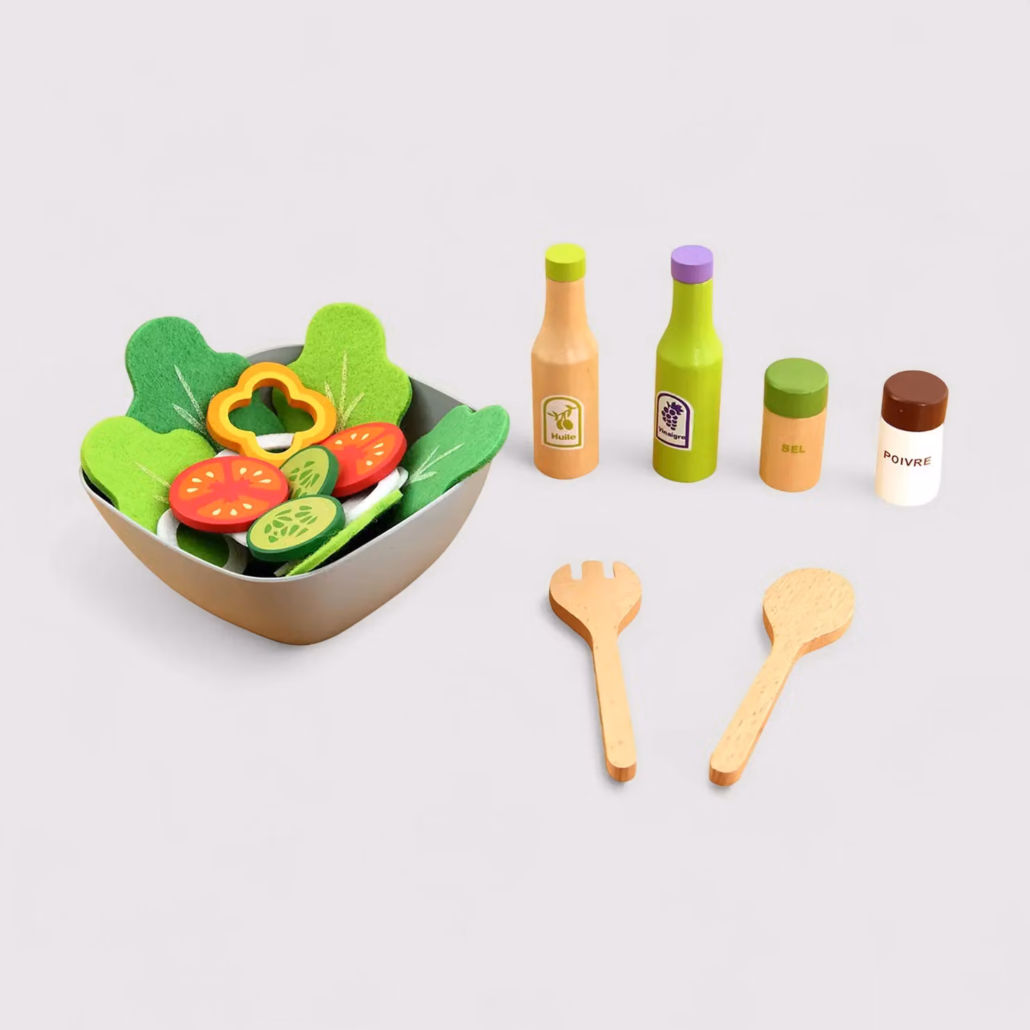 Tanah - Gioco per bambini con insalata in legno e accessori