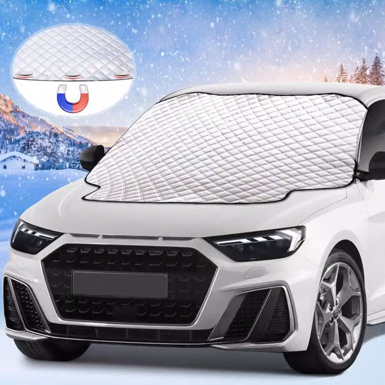 Copriparabrezza auto fissaggio magnetico protezione UV invernale 183x116cm