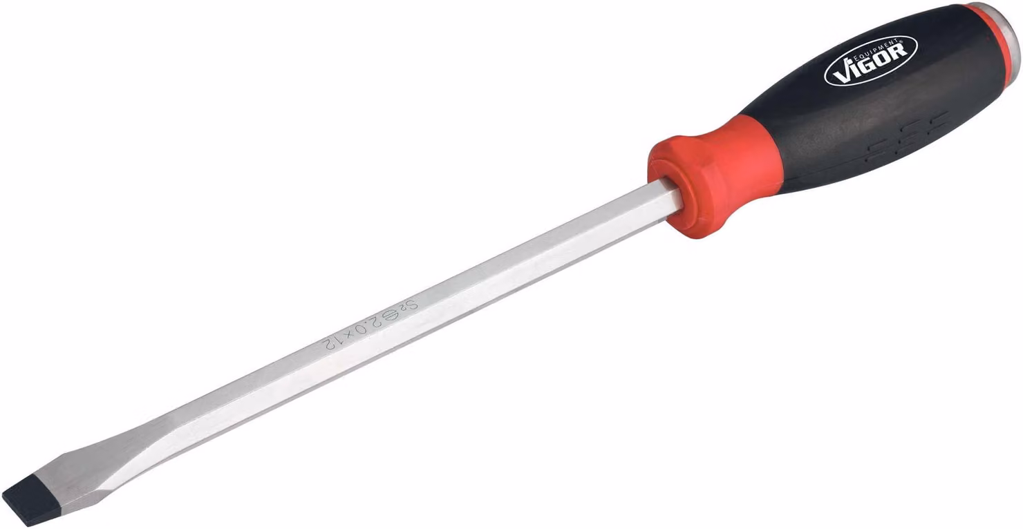 Cacciavite VIGOR con puntale a percussione V5042, a taglio, SW 1,6 x 8 mm