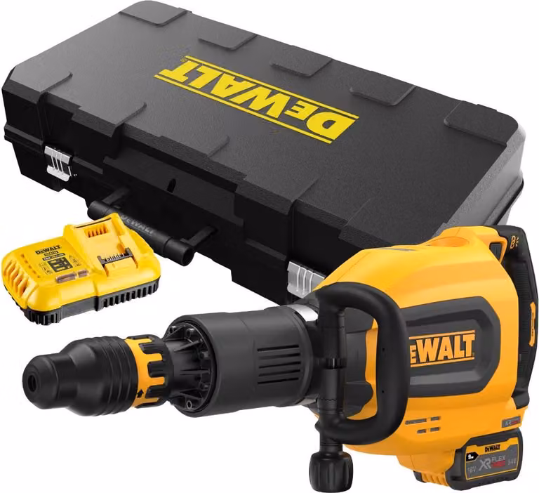 Scalpello e martello rotante DEWALT 54V FlexVolt DCH911X3, 27J, 11kg, SDS-Max, 3x9.0Ah, potente e robusto, ideale per lavori professionali di perforazione e demolizione