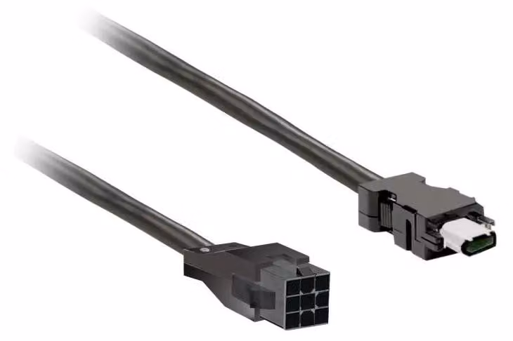 Cavo per encoder Schneider Electric da 5 m schermato, connettore per BCH2.B/.D/.F, connettore CN2 VW3M8D1AR50