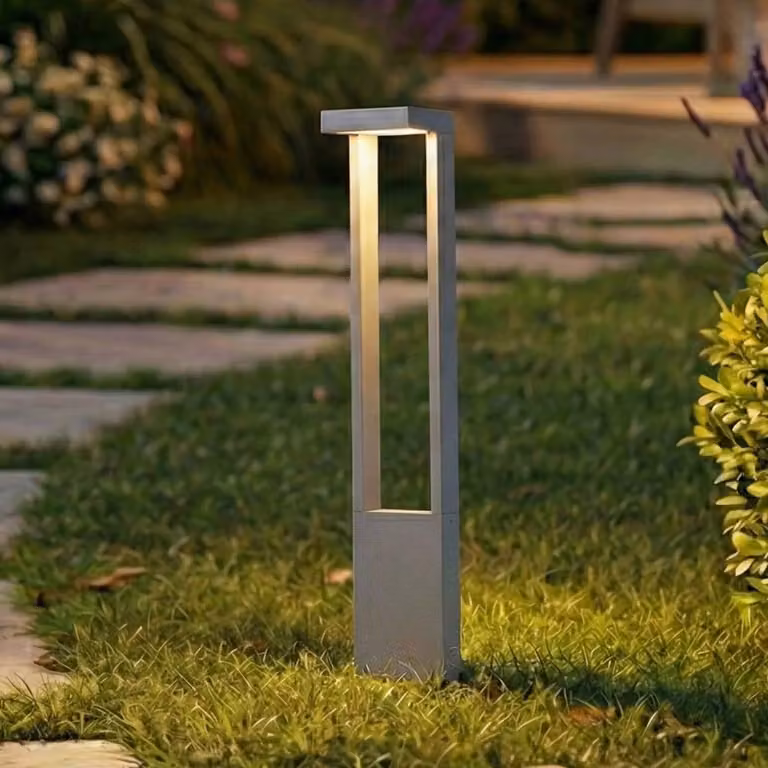 Lampioncino da giardino Lonete Lindby, Alluminio / Grigio / Zincato, Alluminio, Moderno, Lampada LED da esterni