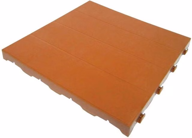 Piastrella in plastica arancione per esterno e giardino Digiplastics L/P: 40 x 40 cm