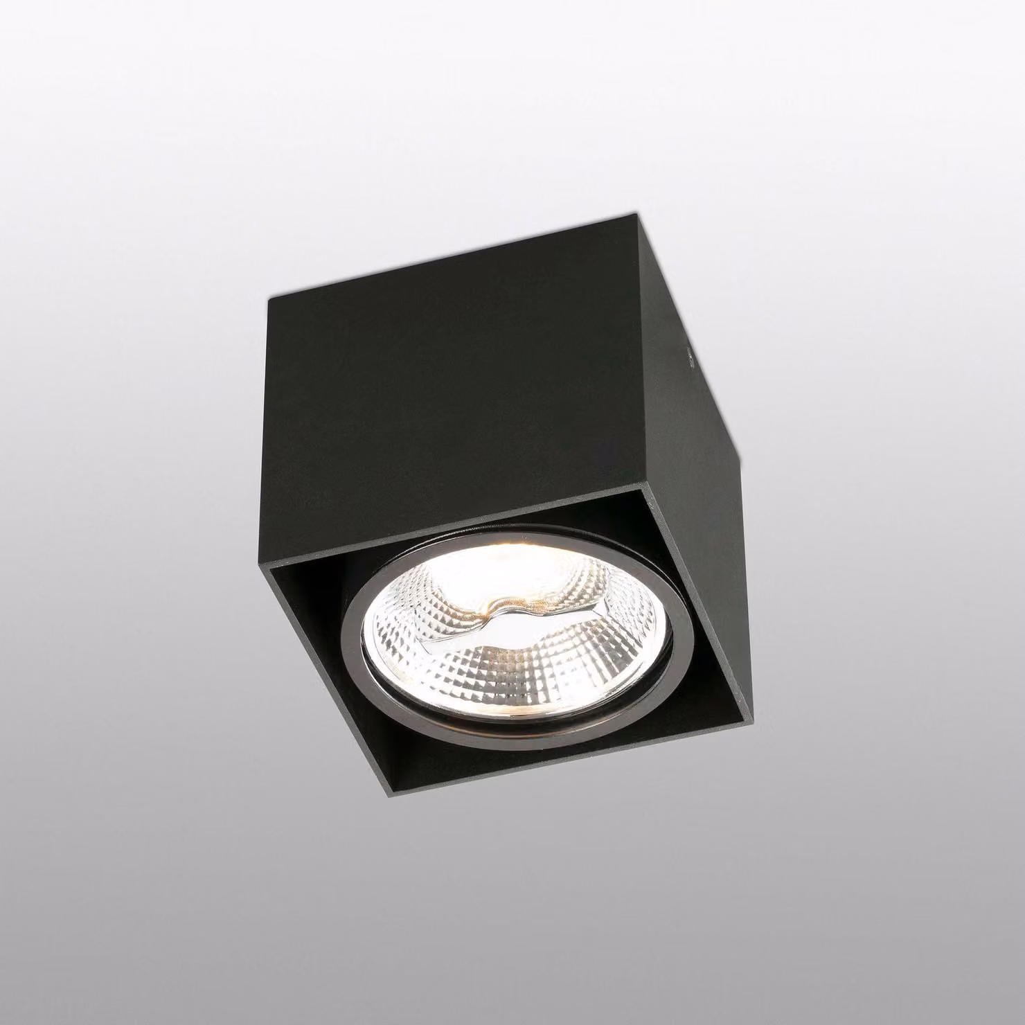 Plafoniera nera Tecto 1 lampadina h12 cm