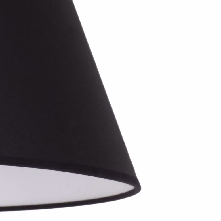 Paralume Sofia Altezza 25 cm, bianco/nero Duolla, Nero, Tessuto / Stoffa / Seta