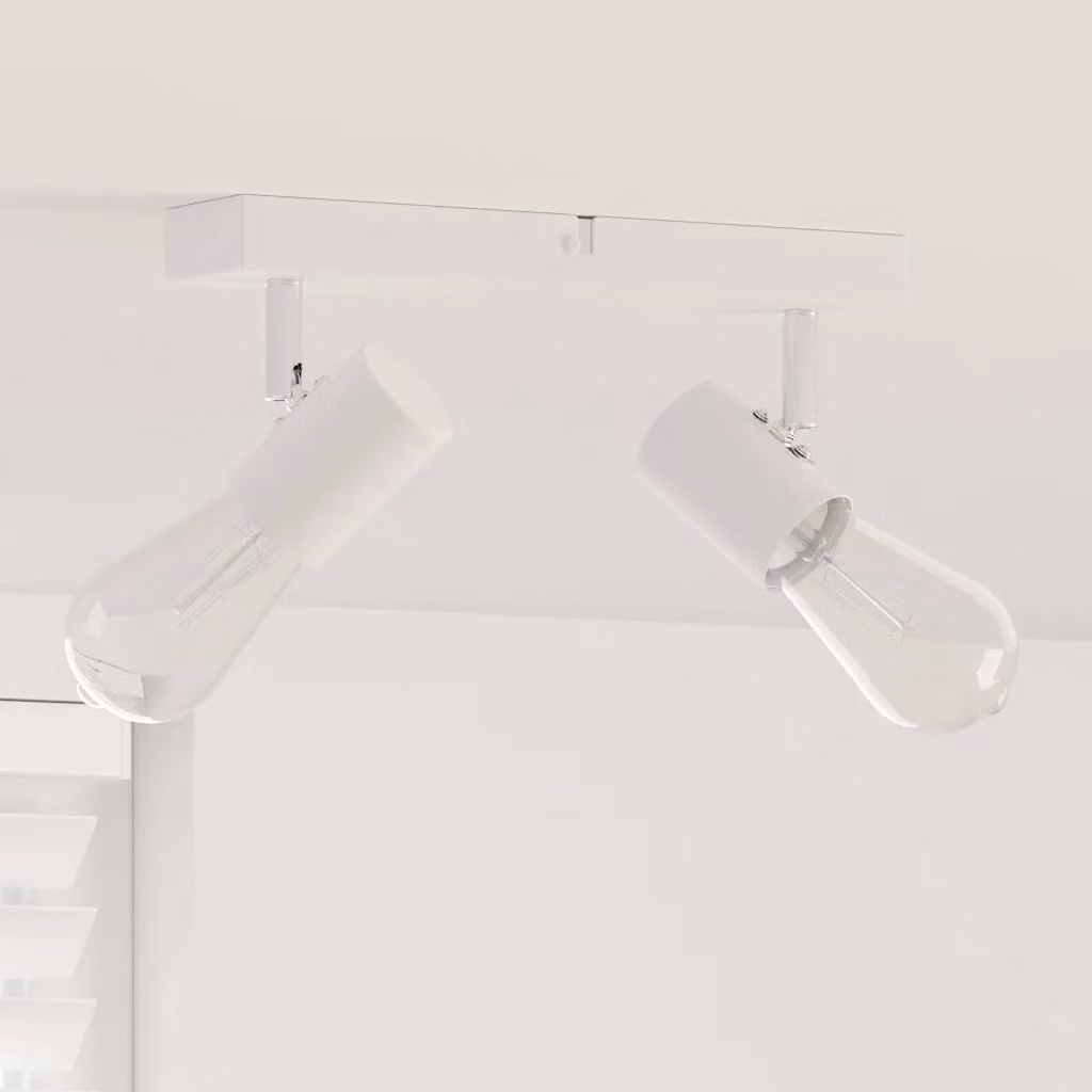 Faretto da soffitto regolabile vidaXL in metallo bianco L: 26 cm, P: 6,5 cm, H: 11,5 cm