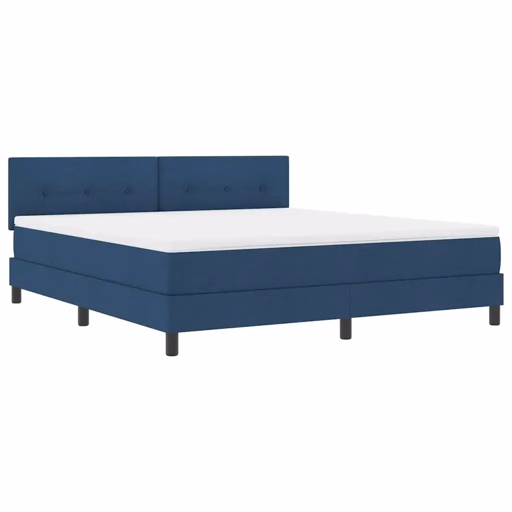 Letto a molle vidaXL con strisce LED blu e porta di ricarica USB in tessuto, L/P: 180 x 200 cm – 2