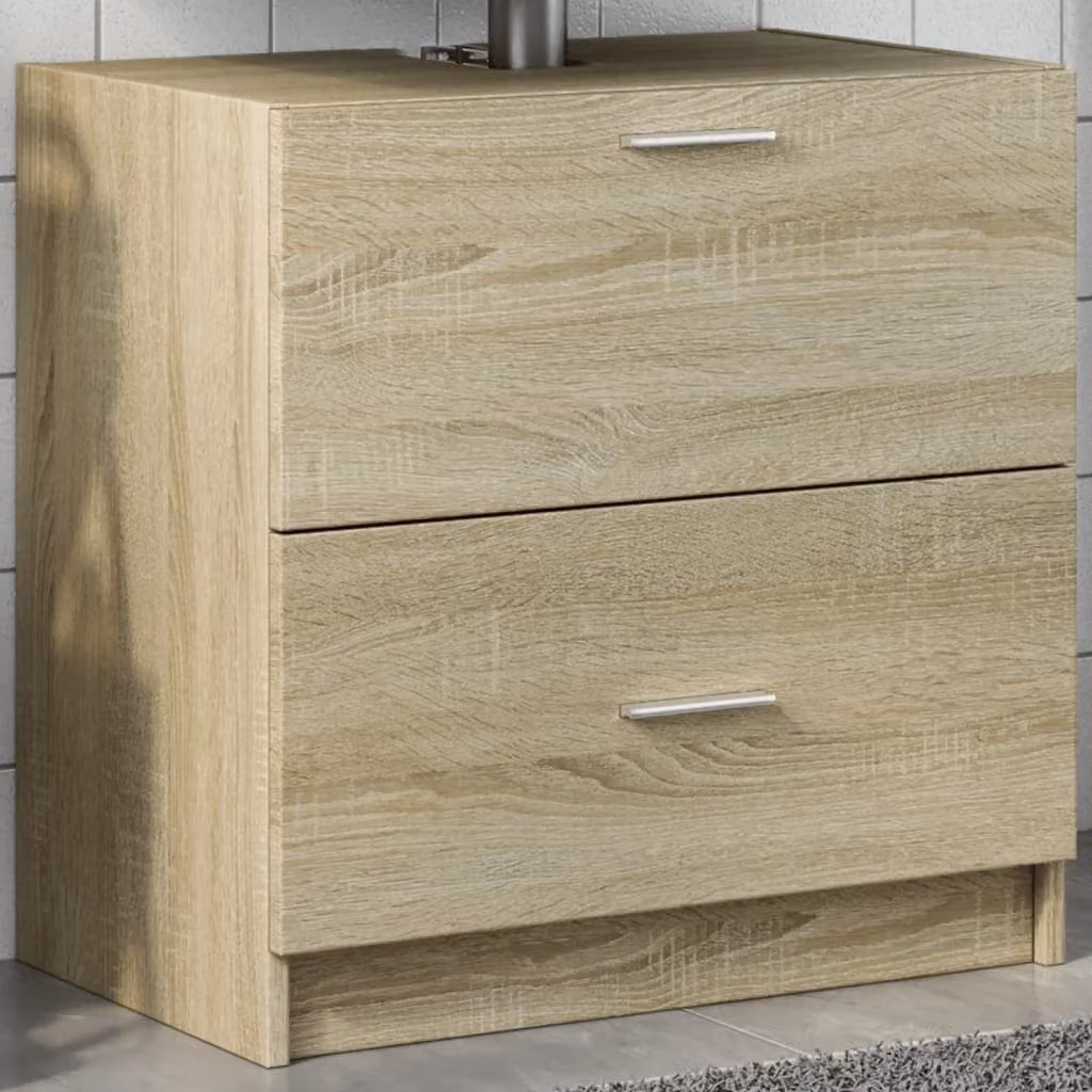 Sottolavabo Mobile da Bagno vidaXL in Rovere Sonoma, Colore Marrone, L/P/H: 59 x 37 x 59 cm