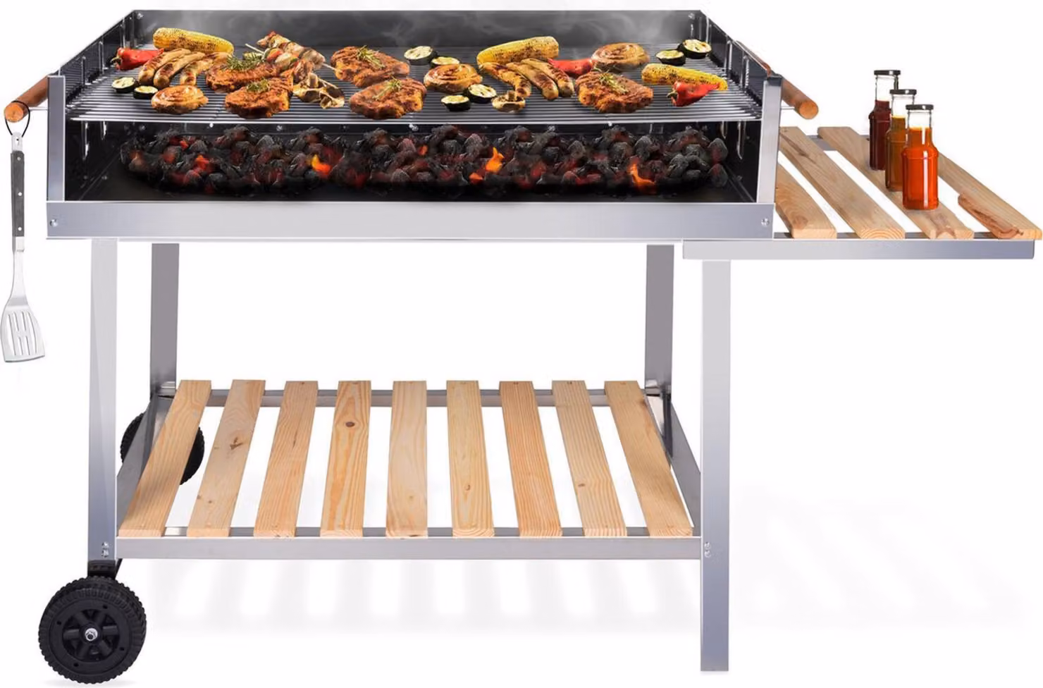 BBQ Grill Carrello per grigliate in acciaio inox