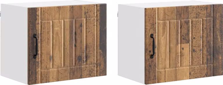 Armadietto a muro LUCCA 2 pcs Legno antico 50 x 31 x 40 cm