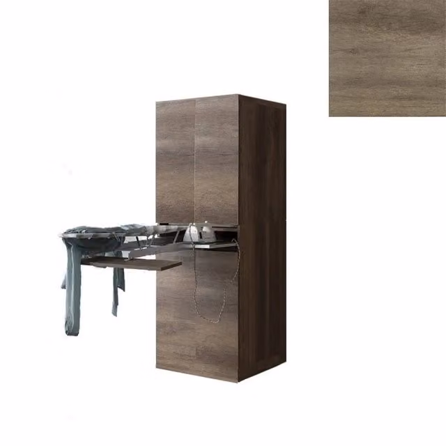 Mobile Lavanderia a Colonna Giordanoshop con Asse da Stiro e Ante in Nobilitato Unika Olmo, L/P/H: 70 x 70 x 192 cm
